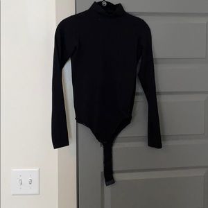 brandy melville black turtleneck bodysuit